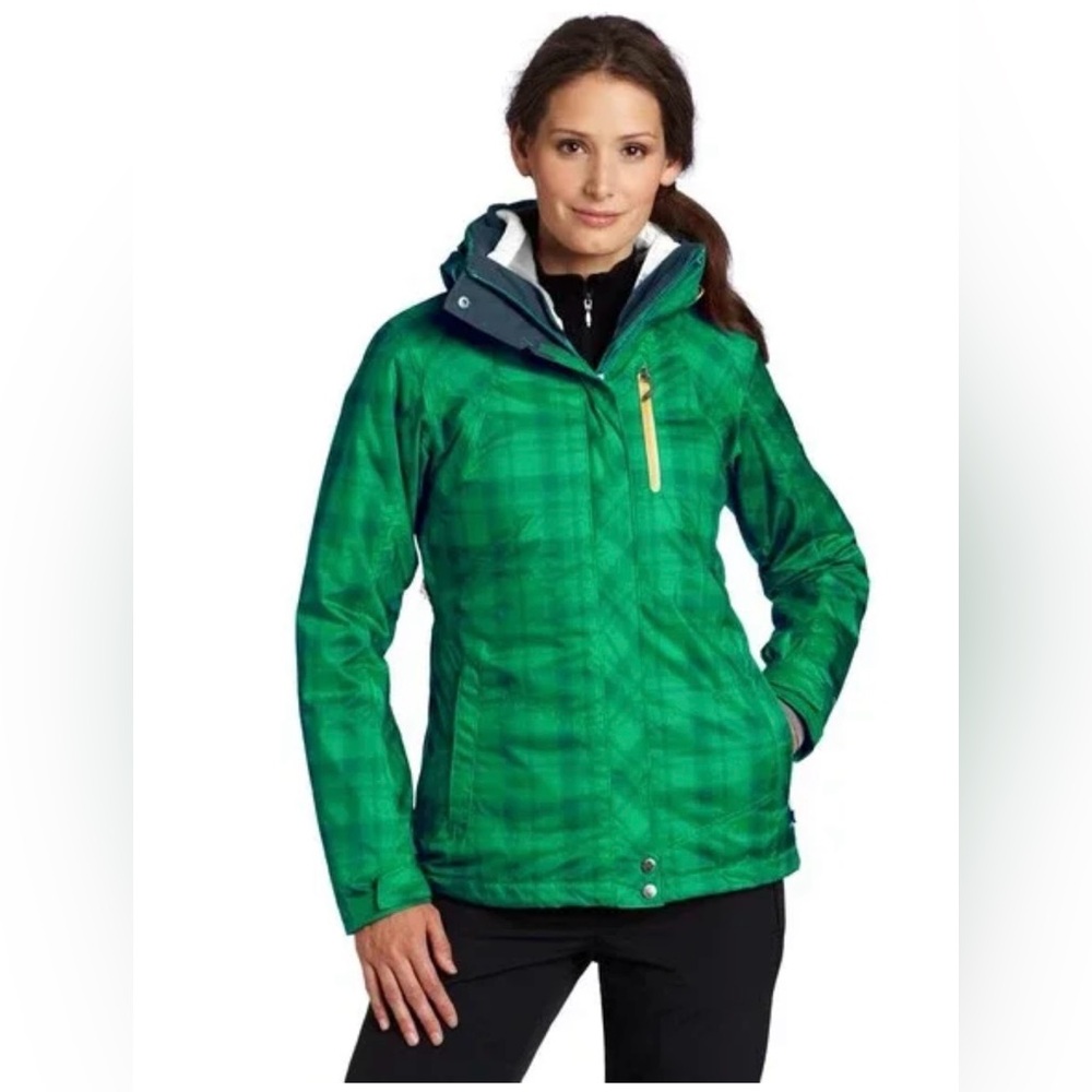Columbia Forest Green Checkered Jacket